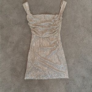 Lucy in the Sky Butterfly Sequin Open Back Dress